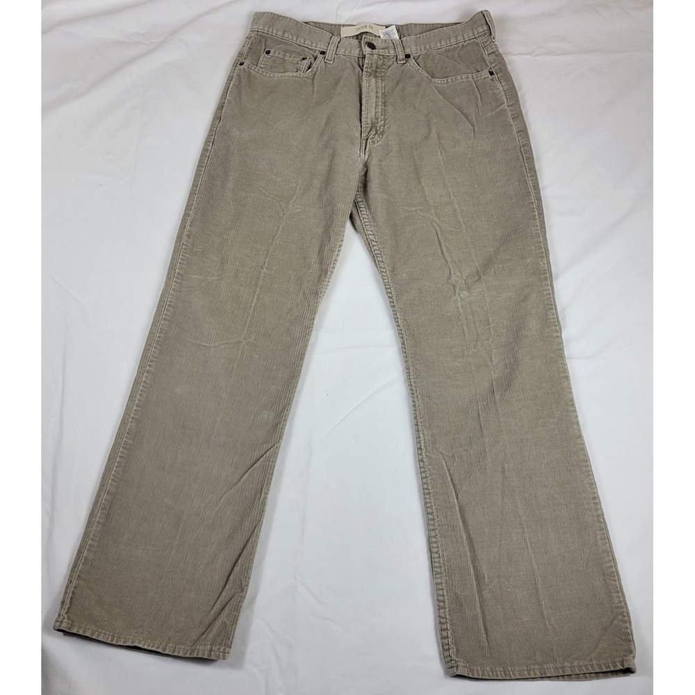 Gap Mens Boot Fit Corduroy Pants Tan Khaki 100% Cotton 34x30 Vintage 2006